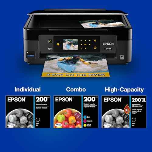EPSON 200 DURABrite Ultra Ink High Capacity Black Cartridge (T200XL120-S) Works with WorkForce WF-2520, WF-2530, WF-2540, Expression XP-200, XP-300, XP-310, XP-400, XP-410