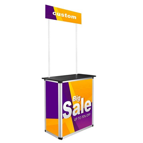 AMPERSAND SHOPS Multipurpose Portable Customizable Ticket Booth Trade Show Convention Promotional Demonstration Display Counter