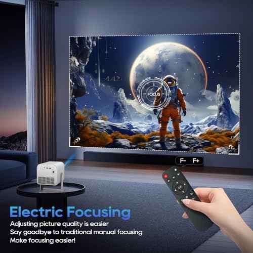 Mini Room Projector, Projector for Bedroom(Built-in Speaker, With HDMI Cable), 200-inch Large Screen, Ntive 1080P Projector, Compatible With 4K, Supports Smartphones/TV Sticks/PS5/Laptop/HDMI/USB