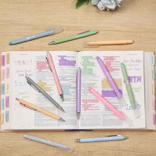 Mr. Pen- Bible Highlighters and Pens No Bleed, 12 Pack, Gel Highlighters, Bible Pens No Bleed Through