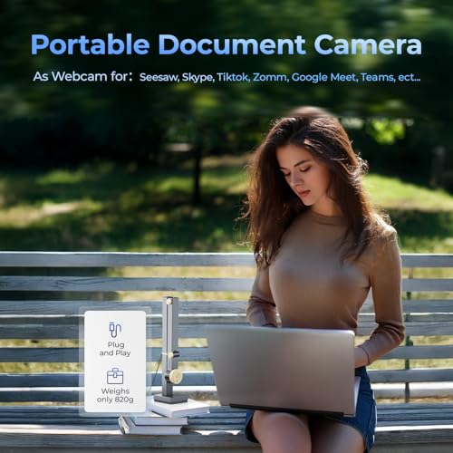 CZUR Fancy S Pro USB 12MP Document Camera for Teachers & Presentations