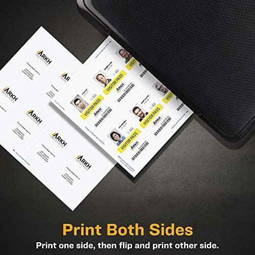 Avery Durable Tall ID Badges for Lanyards, Laser Printable on Both Sides, Blank White, 80 Total, 3.375" x 2.125" (61612)