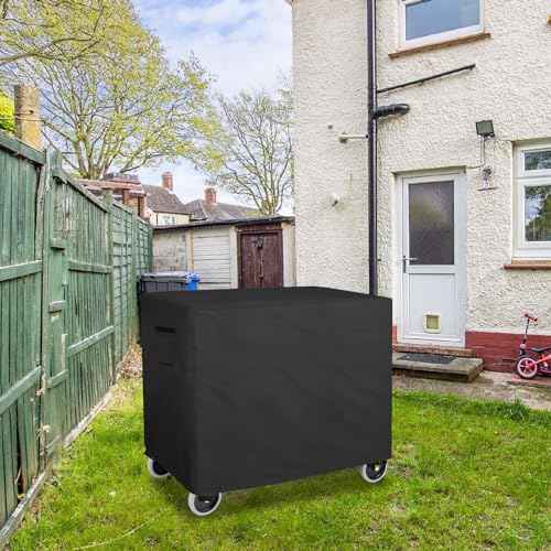 Bitubi Service Cart Cover for 500-Pound Capacity Service Utility Cart,Heavy Duty Waterproof Utility Cart Cover - 35''L x 18.5''W x 31''H(Black)