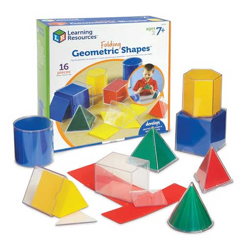 Learning Resources Folding Geometric Shapes Set for Math & STEM Education - Shapes