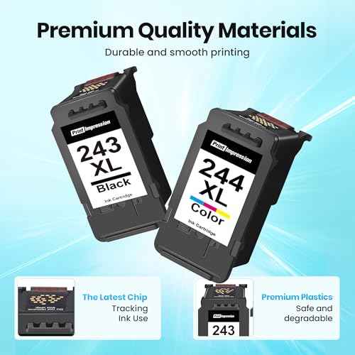 PG-243/ CL-244 Ink Multi Pack Replacement for Canon 243 and 244 Ink Cartridges Compatible for Pixma TR4520 TR4522 MX492 MX490 TS302 TS202 TS3320 TS3322 MG2520 MG2522 MG2525 Printer (1 Black,1 Color)