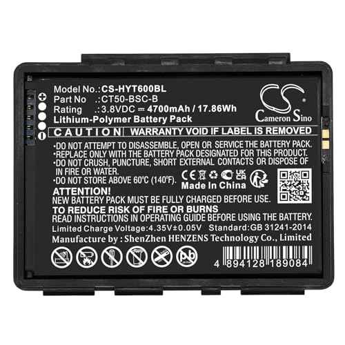 Cameron Sino Battery for Honeywell Dolphin CT60, Dolphin CT65 PN:Honeywell CT50-BSC-B 4700mAh / 17.86Wh