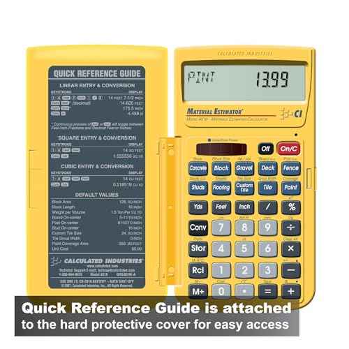 Calculated Industries 4019 Material Estimator Calculator | Finds Project Building Material Costs for DIY¡¯s, Contractors, Tradesmen, Handymen and Construction Estimating Professionals,Yellow