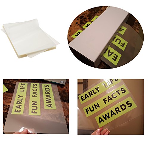 Immuson Thermal Laminating Pouches 8.9 x 11.4, 3Mil Thickness, Crystal Clear Finish, 500 Pack