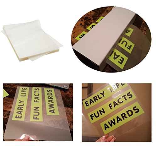 Immuson Thermal Laminating Pouches 8.9 x 11.4, 5 Mil Thickness, Crystal Clear Finish, 200 Pack
