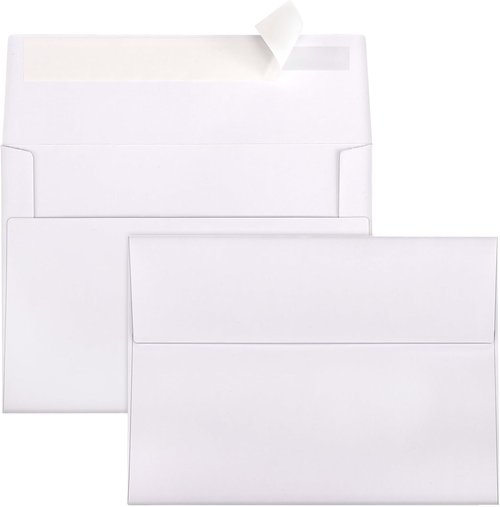 Self-Seal A6 Envelopes by [Brand Name] - 500 Pack of 4.75x6.5 White Invitation Envelopes for Weddings, RSVPs & More