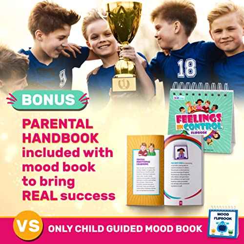 Feelings in Control Flip Book, Emotion Chart, ADHD Tool for Kids, Calm Down Corner Supplies, Preschool Learning Activities, Self Regulation for Kids