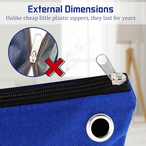 Humyoun Blue Canvas Mail Zipper Bags - 2 Pack, 18x14 Inches