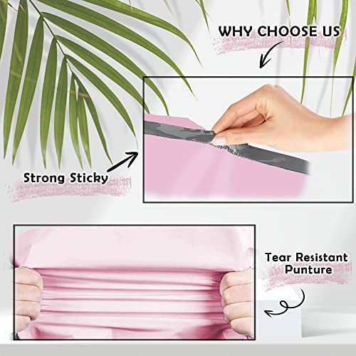 Yens Light Pink Poly Mailers 10x13 100 Pack Self-Seal Shipping Envelopes