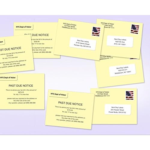 NextDayLabels - 8-1/2" x 11" Laser/Inkjet Postcards 4 Per Page, (4-1/4" x 5-1/2" Each Card | Blue, 1000 Cards)