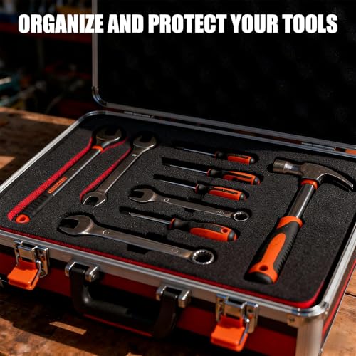 STEFORD 4 Pack 16×12×1 inch Tool Box Foam, Polyethylene Shadow Kaizen