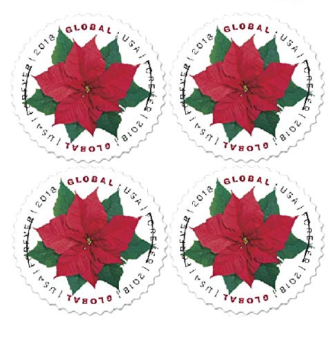 USPS Global Poinsettia Forever Stamp Set for International 1-Ounce Mail