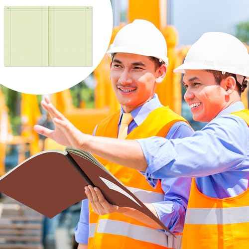 4 Pcs Computation Notebook 4x4 Quad Ruled, Grid Engineering Notebook Green Paper Lab Notebook for Drawings Planning Engineering and Technical Applications, 11-3/4" x 9-1/4"