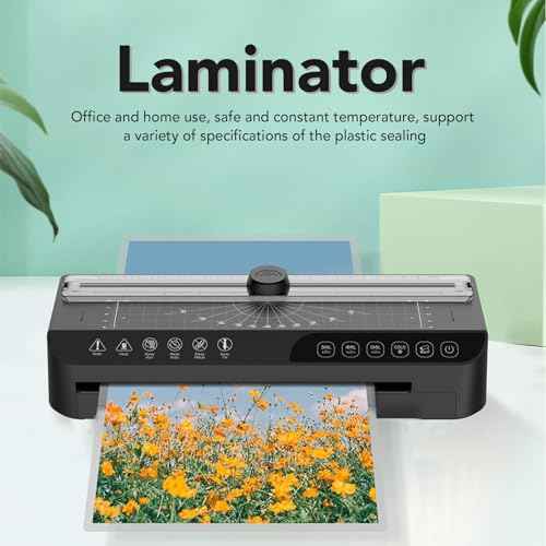 9-Inch Thermal Laminator, A4 Size 4-in-1 Personal Desktop Laminator for Home Office & School, Hot Cold Lamination Machine for Paper, Cards, and Documents