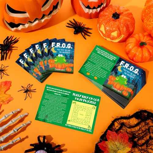 Ireer 240 Pcs Halloween Fully Rely On God Frog Bible Tracts Religious Gospel Tract Bulk Heartfelt Christian Tracts for Prayer Evangelism Church Celebrations Supplies