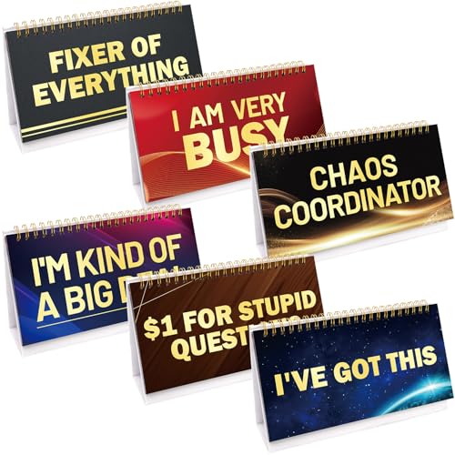Funny Desk Signs Office Flip Accessories - Coworker Gift, 30 Messages
