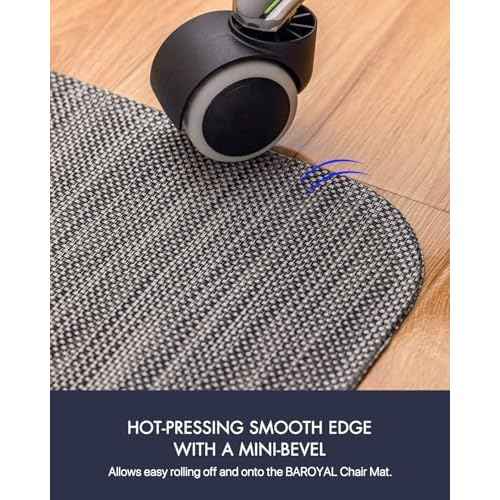 Office Chair Mat for Hardwood Floor Under Desk Computer Rolling Chair Mat for Wood/Tile Floor Non-Slip Heavy Duty Desk Rug PVC Plastic Hard Floor Protector 36" x 48" (Gray)