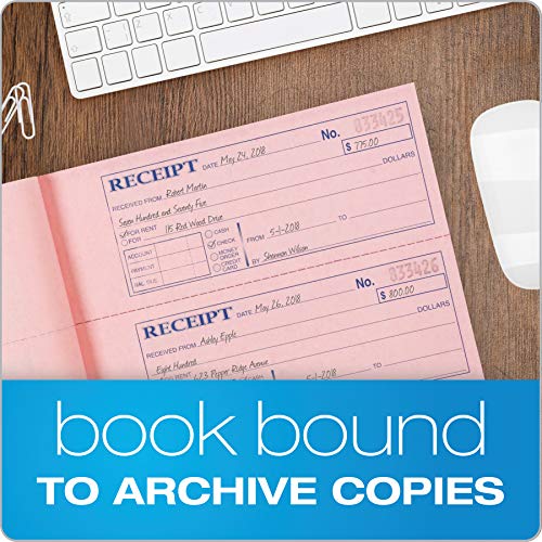 Adams 7-5/8 x 10-7/8" Money & Rent Receipt Books, 3-Part Carbonless, 100 Sets/Book, 5 Books/Pack