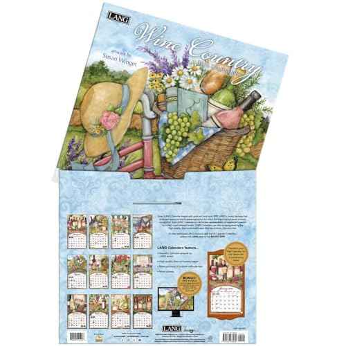 Lang Wine Country 2026 Wall Calendar ? 12-Month Calendar with Stapled Binding, Linen-Embossed Wine & Vineyard Artwork by Susan Winget, 13.4¡È ¡¿ 12¡È