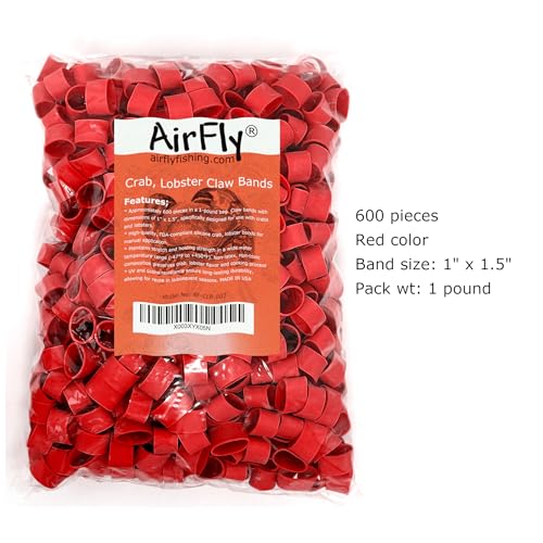 AirFly Crab, Lobster Claw Rubber Bands, Protect Lobsters & Crabs, Cook Safe FDA-Compliant Silicone, Made in USA