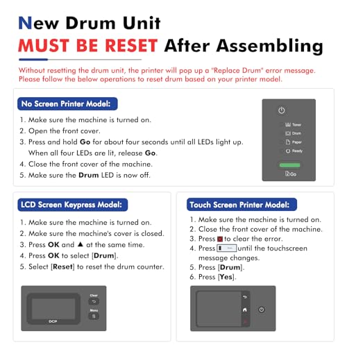 DR830 DR-830 Drum Unit Black 1-Pack Compatible Replacement for Brother DR830 DR 830 DR-830 for HL-L2400D L2405W L2460DW L2460DWXL L2865DW L2480DW DCP-L2640DW MFC-L2807DW L2820DW L2820DWXL Printer