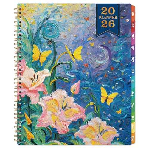 2026 Planner - Planner 2026 Weekly and Monthly from January to December, 9" x 11", 2026 Weekly Monthly Planner with Inner Pocket, Colorful Coated Tabs