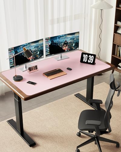 YSAGi Pink 35.4 x 17-Inch Waterproof PU Leather Desk Mat for Keyboard & Mouse