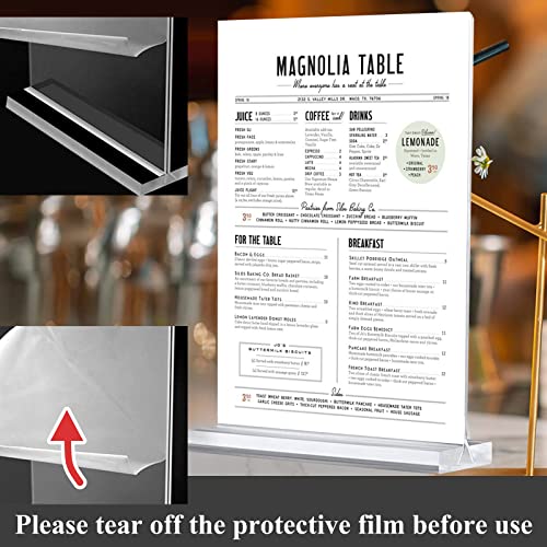 Arrobust 8.5x11 Vertical Double-Sided Acrylic Sign Holders - 6 Pack