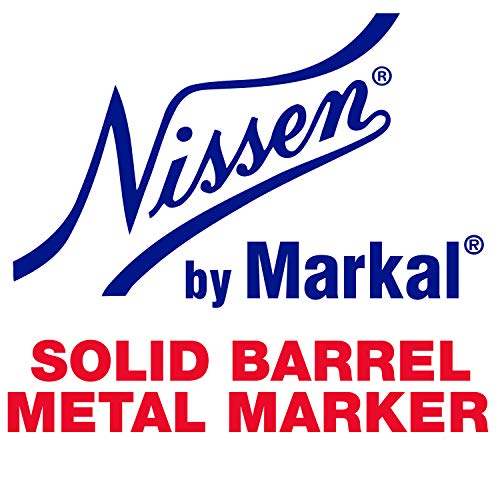 Nissen by Markal 28710 Solid Barrel Metal Marker, White (Pack of 12)