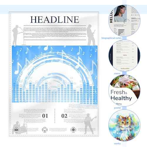 30 Pack No Holes Sheet Protectors, 8.5" x 11", Letter Size Heavy Duty Clear View Page Sleeves Protectors, Clear Paper Document Artwork Protectors