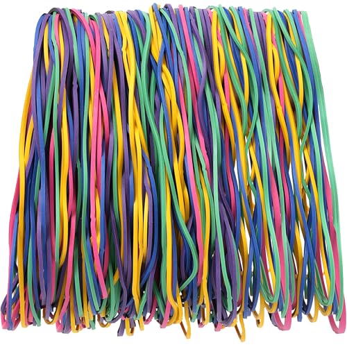 Multicolor Balloon Arch Rubber Bands #117A – 200 pcs, 7" x 1/16", Heavy-Duty Elastic