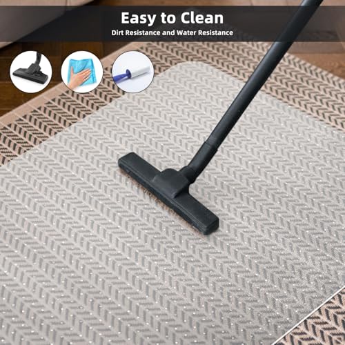 YumHome 48" x 30" Office Chair Mat for Carpeted Floors - Heavy Duty, Anti-Slip Protector