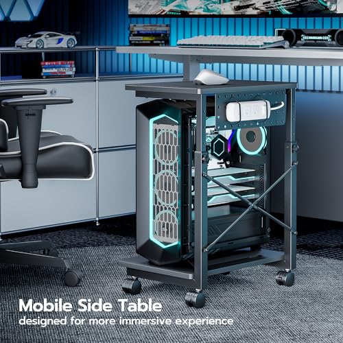 ARES WING Height Adjustable Computer Tower Stand 21.7–33.5 in, 88 lb per Shelf