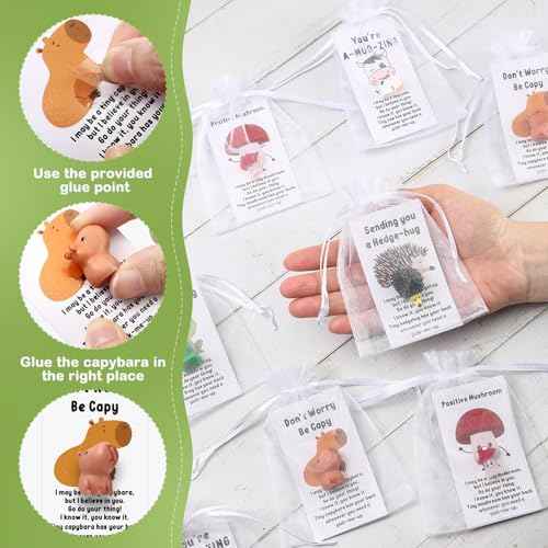 Fumete 100 Set Christmas Employee Appreciation Gifts Bulk Coworker Team Thank You Gift Positive Resin Animal Desk Pet Motivation Pun Note Cards Rad Tech Week Nurse Practitioner OR Nurse Pocket Favor