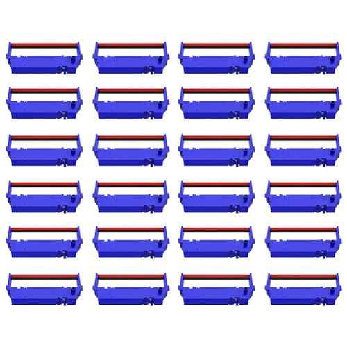 24-Pack Compatible SP700 Printer Ribbon B/R Replacement for Star RC-700BR SP-700BR SP-712 SP-742 Ink Ribbon, Black and Red