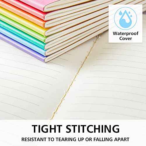 32 Pack Composition Notebooks Bulk, Feela Kraft Cover Lined Blank College Ruled Composition Travel Journals with Rainbow Spines For Women Students Business, 60 Pages, 8.3¡±x 5.5¡±, A5, 8 Colors