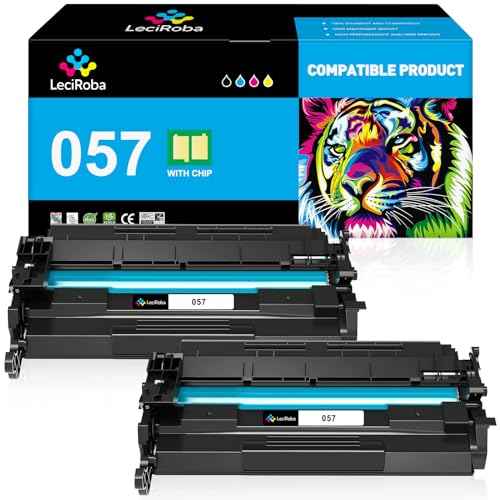 LeciRoba Compatible Toner Cartridge Replacement for Canon 057 for ImageCLASS MF445dw MF448dw MF449dw LBP226dw LBP227dw LBP228dw LBP220 MF440 Series (Black, Standard Page Yield Version, 2-Pack)