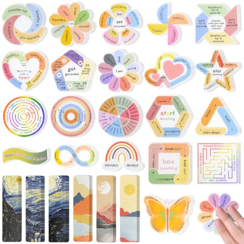 75Pcs Colorful Sensory Stickers for Anxiety Relief with Textures - Calm & Focus