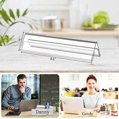 Dingelex acrylic name plate for desk clear table tents widely used table display for office metting school classroom 24 Pieces