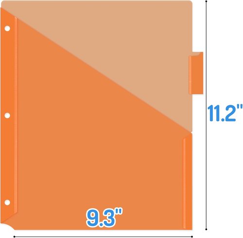 Forvencer 15 Count 3-Ring Binder Dividers - Premium Multicolor Tab Dividers with Pockets