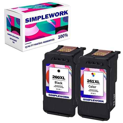 PG-260 XL CL-261 XL Ink Cartridges Replacements for Canon 260xl and 261xl Combo Pack Work for PIXMA G7020 TR7020 TR7020a TS6420 TS6420a TS5320(2 Pack£©