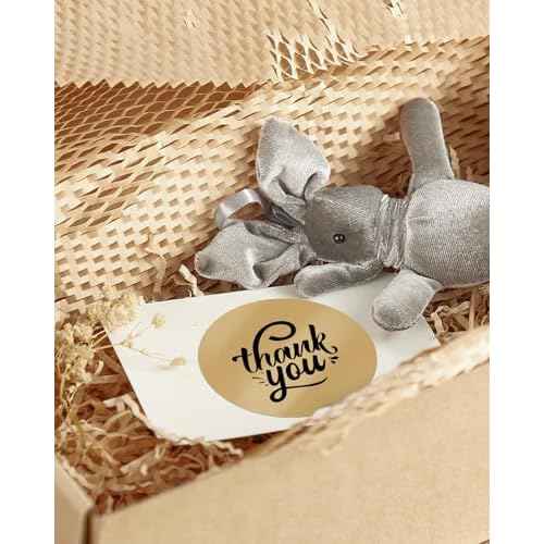 MUNBYN 3 Inch Brown Round Thermal Labels, Multi-Purpose Circle Thermal Stickers for Small Business, 500 Labels/1 Roll