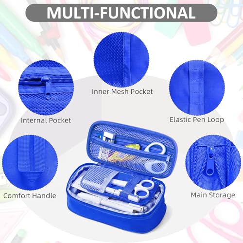 Blue Gamer Pencil Case for Boys Large Capacity School Supplies Organizer