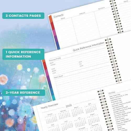2026 Planner - Planner 2026, Weekly and Monthly Planner 2026, 2026 Calendar Planner, Jan. 2026 - Dec. 2026, 11¡± x 8.5¡±, Colorful Tabs, Back Pocket, Holidays, Twin-Wire Binding