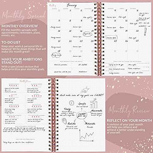 PLANBERRY Large Weekly Planner Premium ? Undated Life & Budget Planner ? Organizer & Productivity Journal, 8x10.4¡È (Rose Gold)