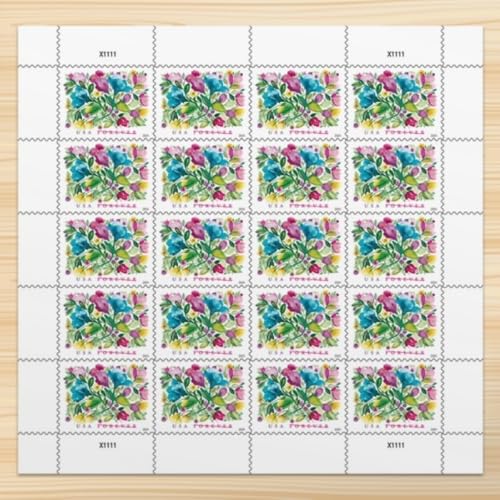 United States Postal Service Celebration Blooms Forever Postage Stamps Sheet of 20